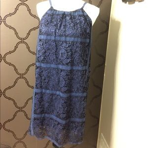 Max Studio Women's Floral Blue Halter Dress XS